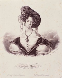 Portrait de Caroline Ungher (Unger) (gravure) - Unknown artist