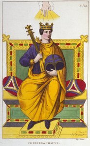 Portrait de Charles II le Chauve (823-877), roi de France gravure de 1830 - Unknown artist