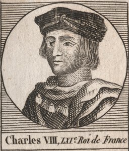 Portrait de Charles VIII (1470-1498), roi de France - gravure de « Instruction sur l