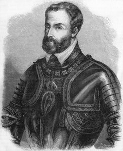 Portrait de Charles V (1500-1558), empereur du Saint-Empire germanique de 1519 à 1556. Gravure du 19ème siècle.