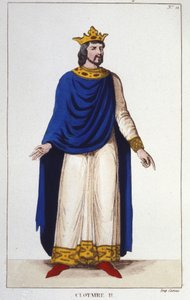 Portrait de Clotaire II (584 - 628), Roi de Neustrie et Roi des Francs