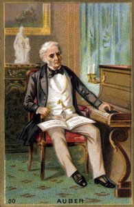 Portrait de Daniel François Esprit Auber (1782-1871), compositeur français. Chromolithographie du XIXe siècle. - Unknown artist