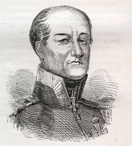 Portrait de David Hendrik, Baron Chasse 1765-1849 - gravure