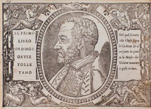 Portrait de Diego Ortiz Tolletano (Toledano) (gravure sur bois) - Unknown artist
