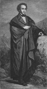 Portrait de Felix Mendelssohn-Bartholdy (1809-1847) compositeur allemand par Hamman
