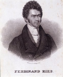 Portrait de Ferdinand Ries (1784 - 1838) compositeur et pianiste allemand. Gravure du XIXe siècle.