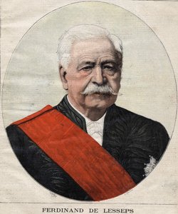Portrait de Ferdinand de Lesseps (1805-1894), diplomate et administrateur français.