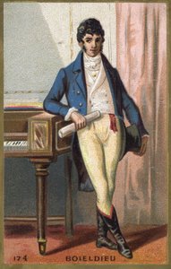 Portrait de François Adrien Boieldieu (1775 - 1834), compositeur français. Chromolithographie de la fin du XIXe siècle.