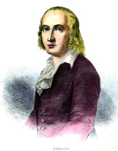 Portrait de Friedrich Hölderlin (1770-1843) poète allemand Gravure du 19ème siècle Collection privée