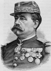 Portrait du Général Carré de Bellemarre. Gravure de la fin du 19ème siècle dans « Histoire de France » par H. Martin.