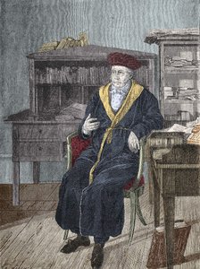 Portrait de Georg Wilhelm Friedrich Hegel dans son bureau (1770 - 1831) philosophe allemand