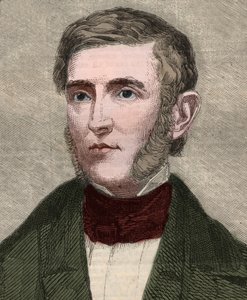 Portrait de George Bancroft (1800-1891), historien et homme politique américain. Gravure dans « The Illustrated London News » du 23 janvier 1858.