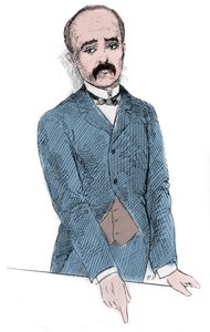 Portrait de Georges Benjamin Clemenceau (1841-1929) homme politique français lors des discussions sur la question du Tonkin et de la France. Gravure dans "Le Monde Illustré" - Unknown artist