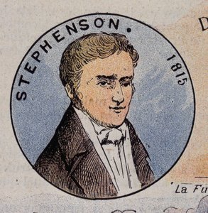 Portrait de Georges Stephenson en 1815 (1781 -1848), ingénieur britannique (première locomotive à vapeur en 1814)