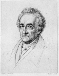 Portrait de Goethe. Chromolithographie du 19ème siècle