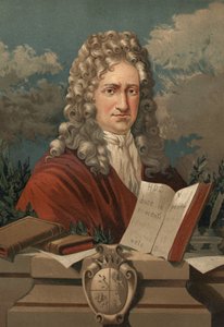 Portrait de Gottfried Wilhelm Leibniz (1646 - 1716) de « La Ciencia y sus Hombres » par Louis Figuier. Barcelone 1881