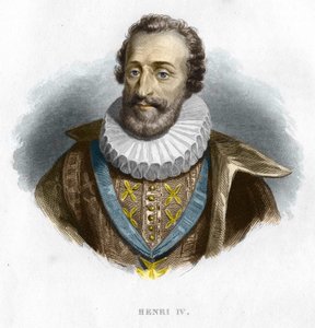 Portrait de Henri IV (1553 - 1610), Roi de France, gravure du XIXe siècle