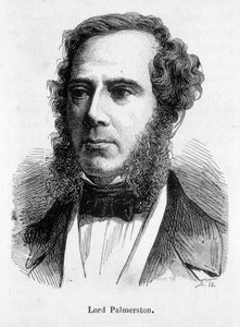 Portrait de Henry Temple, vicomte Lord Palmerston (1784 - 1865) homme politique britannique. Gravure du 19ème siècle