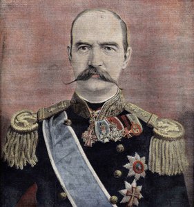 Portrait de Sa Majesté Georges Ier (1863-1913), roi de Grèce. Gravure de 1895
