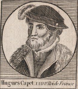 Portrait de Hugues I Capet (ca. 941-996), duc de France puis roi de France - Portrait de Hugues I Capet (c941-996), roi de France - gravure de « Instruction sur l