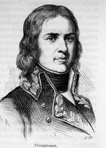 Portrait de Jean Étienne Championet (1762-1800), général français, il a participé aux campagnes de la Révolution.