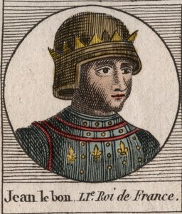 Portrait de Jean II le Bon (1319-1364), roi de France - gravure de Instruction sur l