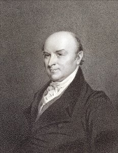 Portrait de John Quincy Adams (1767 - 1848), fils du Président John Adams et Président des États-Unis (1825 - 1829). Gravure sd. 19e siècle.