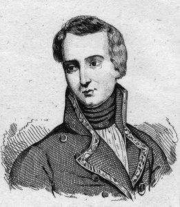 Portrait de José Rebolledo de Palafox (Palafox y Melci) (1776-1847), un soldat espagnol qui a combattu lors du siège de Saragosse en 1808. Gravure du XIXe siècle.