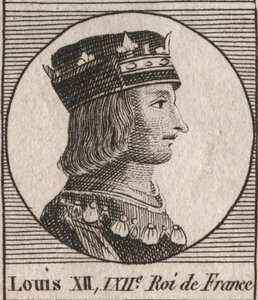 Portrait de Louis XII (1462-1515), roi de France - gravure de « Instruction sur l