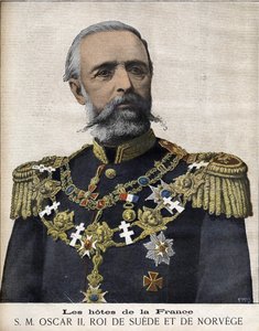 Portrait du roi Oscar II. Roi de Suède et de Norvège. 1829-1907. - Unknown artist