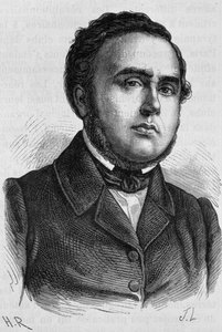 Portrait de Ledru-Rollin (1807 - 1874). Gravure de la fin du 19ème siècle dans « Histoire de France » par H. Martin.