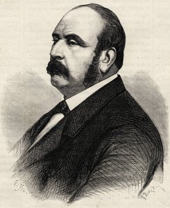 Portrait de Ledru Rollin (Ledru-Rollin) (1807-1874), homme politique français. Gravure du 19ème siècle.