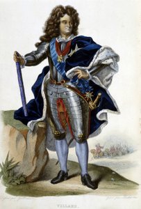 Portrait de Louis Claude Hector duc de Villars, maréchal de France (1653-1734) - dans "Le Plutarque français", éd. Langlois, Paris - Unknown artist
