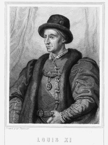 Portrait de Louis XI (1423 - 1483), Roi de France - dans “Histoire des Français” par Lavallée, gravure