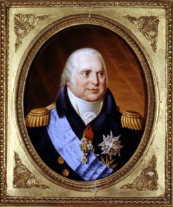 Portrait de Louis XVIII (1755 - 1824). Peinture. Collection privée
