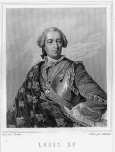 Portrait de Louis XV (1710 - 1774), Roi de France - dans « Histoire des Français » par Lavallée, gravure, sd.
