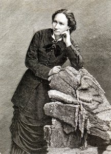 Portrait de Louise Michel (1830 - 1905) pendant sa déportation à Nouméa, Nouvelle-Calédonie. 1873-1880. Gravure.