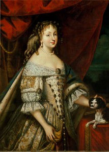 Portrait de Maria Giovanna Battista di Savoia Nemours (Marie Jeanne Baptiste de Savoie-Nemours) (1644-1724), épouse de Carlo Emanuele II (1634-1675). Peinture anonyme. 17ème siècle Turin, palais royal