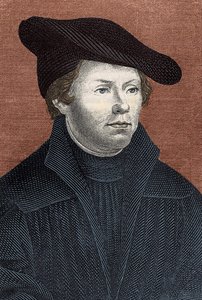 Portrait de Martin Luther (1483 - 1546) réformateur religieux allemand - gravure