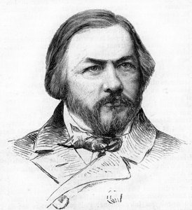 Portrait de Mikhaïl Glinka (1804 - 1857), compositeur russe.