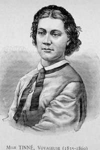 Portrait de Miss Tinné, voyageuse (1835 - 1869) - gravure du XIXe siècle - Unknown artist