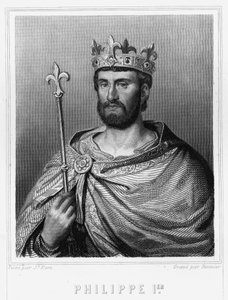 Portrait de Philippe Ier (1060-1108), roi de France - dans « Histoire des Français » de Lavallée, gravure, sd