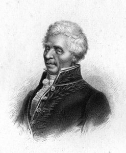 Portrait de Pierre Simon, Marquis de Laplace, astronome (1749 - 1827), gravure de 1833