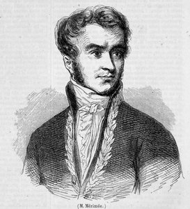 Portrait de Prosper Mérimée. Gravure du XIXe siècle.