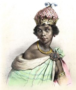 Portrait de la reine Anna Nzinga ou Ana de Sousa Nzinga Mbande