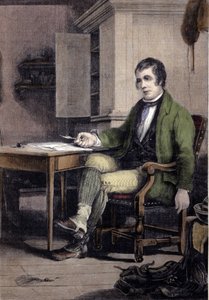 Portrait de Robert Burns, poète écossais