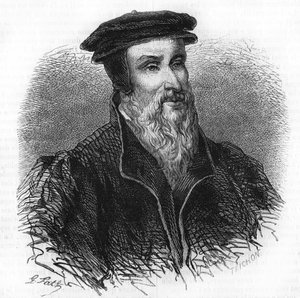 Portrait de Robert I Estienne (1498-1559) humaniste, éditeur et imprimeur.