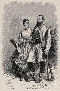 Portrait de SAMUEL WHITE BAKER (1821-1893) explorateur anglais et Lady Florence Baker (1841-1916)