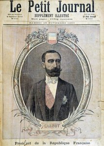 Portrait de Sadi Carnot - couverture "Le Petit Journal" 29/11/1890