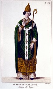 Portrait de Saint Prudence par Troyes, évêque de Troyes (IXe siècle).